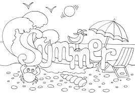 Coloring book animals welcome summer